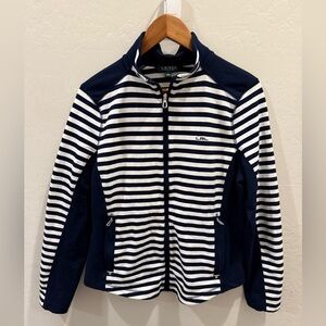 Lauren Active Ralph Lauren Full-Zip – Women’s XL Blue & White Striped